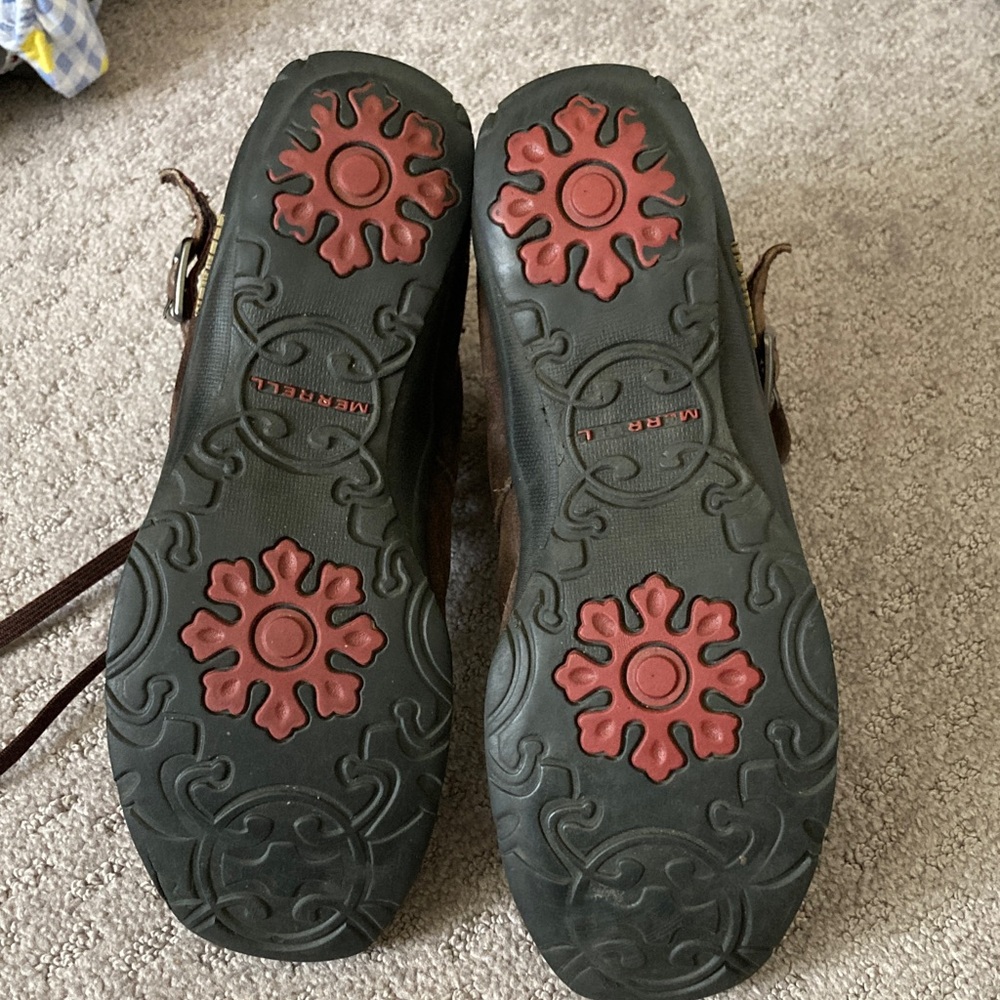 MERRELL Palvina brown suede lace-up boots, Sz 9. - Picture 8 of 10